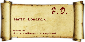 Harth Dominik névjegykártya